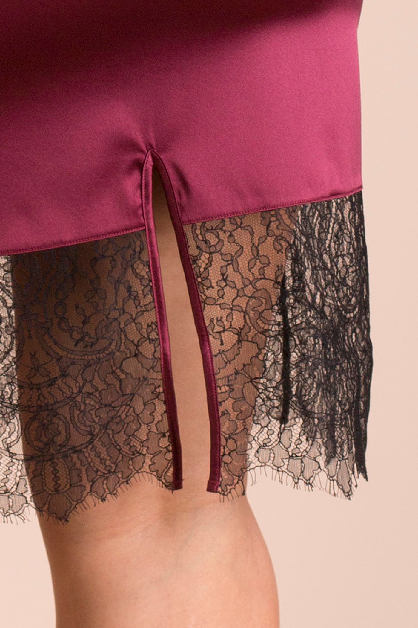 Eleanor Damson Half Slip | Luxury Vintage Inspired Silk Slip